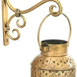 FAMOUS ART INDUSTRIES Golden Antique Wall Bracket for Bird Feeders & Houses Planters Lanterns Wind Chimes Hanging Baskets Ornaments String Lights, Set of 2 (Desgin 2, 1)-picture-24