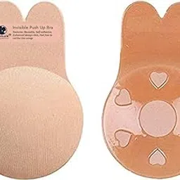 | Premium Invisible | Push Up Stick On Bra | A to D Cup for Formal Dresses and Deep Necklines Strapless Backless Reusable Self Adhesive Silicone Bra Cups Nude Seamless Lifting Bra for Women-image-47