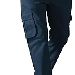 Cotton Regular Fit Heavy Gauge Cargo Joggers for Men | Ribbed Hem | Spacious Pockets | Track Pants | Elastic Waistband | Cargo for Men-image-19