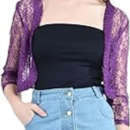 aol Women Pleated Neck line Shrug-picture-42