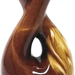 Five Star | Ceramic Double Face Flower Vase for Living Room, Bedroom, Dining Table../ Gift Ideas | Glossy Finish (6 inch/Multicolour)..-image-2