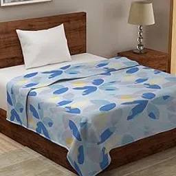 BREVARD Glacecotton Single Duvet Cover/Rajai Cover/Blanket Cover with Zipper (60x90 Inches, Light Blue)-picture-14