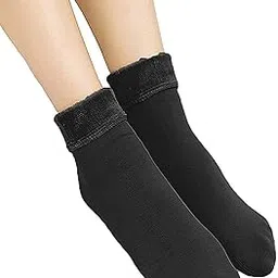 glus Women's Ankle Length Fleece Socks-picture-33