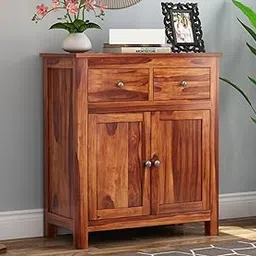 Hitanshi Decor Wooden Chests of Drawers Bedroom || Kitchen Cabinet Storage || Sideboard Cabinets,Crockery Cabinet, Home Kitchen Furniture,Multipurpose Cabinet (Honey Finish)-image-34