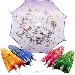 INFISPACE Kid's Fancy Mini Umbrella for Doll House Accessories & Birthday Decor (Random Colors, 22 cm)-picture-53