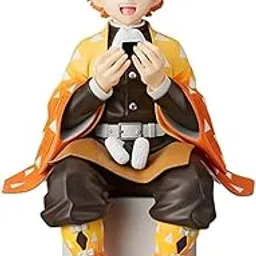 RVM Toys Demon Slayer Zenitsu Agatsuma Sitting Eating Action Figure Height 14 cm for Car Dashboard, Decoration, Cake, Office Desk & Study Table Toy Multicolor-picture-14