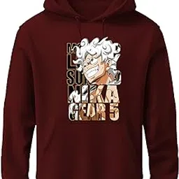 Mens Cotton Hoodies | Cotton Sweatshirt with Hood | Luffy Gear 5 Hoodies | Anime Hoodies for Men-image-26