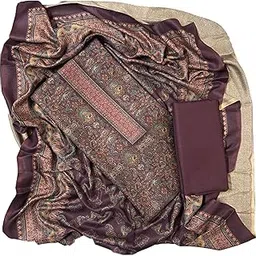 ejs Women's Unstitched Wool Pashmina Printed Salwar Suit Dress Material With Soft Pashmina Shawl-picture-24