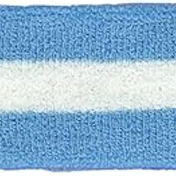 Armycrew One Size, Blue White: Cotton Terry Cloth Stretchy Stripe Sports Headband-picture-57