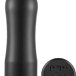 PEXPO Bistro ISI Certified Stainless Steel Fridge Cooling/Sports Sipper Water Bottle 1 Litre, Knight Black| Single Wall | Easy Grip | Home, Office, Gym, School, Yoga, Trekking, Men, Women & Kids-image-32