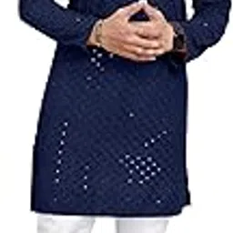 crystal revenue Embroidered Lakhvani Kurta for Men (ONLY Kurta)-picture-14