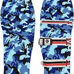 Raizex Cricket Batting Pads Covers, Leg Guards Clads, Outer Skin Pad Cover for Protection from Ball Scratches and dust in Blue Army Print-image-8