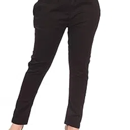 kind stitch High Waist Stretchable Cotton Lycrin Ankle Length Black Leggings for Women Slim Fit image 1
