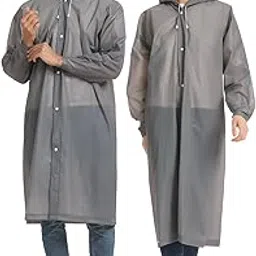 Opret Pack of 2 Raincoat Transparent Rain Poncho for Men and Women, Reusable Waterproof Rain Cape, Rain Jacket, EVA Breathable Rain Accessories for Hiking, Cycling, Camping, Travel-picture-27