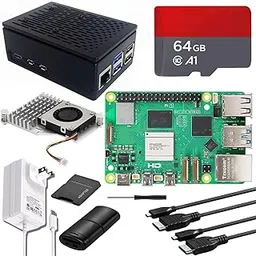 Vemico for Raspberry Pi 5 8GB Starter Kit, with Pi 5 Board, Pi 5 Case with Active Cooler, 64GB Card and Card Reader, 2X HDMI Cables and USB C Power Supply for Raspberry Pi 5 8GB-image-49