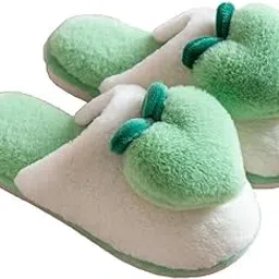 adorazone Unisex Peach Theme Fur lined Home Slippers-picture-21
