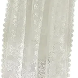 Jazzy Pearls® Lace Floral Curtain Farmhosue Breathable Voile Window Drape for Balcony Yard 150x250cm|Home & Garden |Window Treatments & Hardware|Curtains Drapes & Valances-picture-32