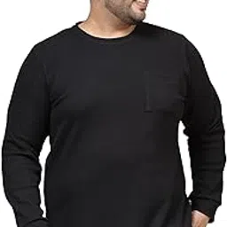 rigo Plus Size T-Shirt for Men | Round Neck, Solid T-Shirt for Men | Full Sleeves Plus Size T-Shirt for Men | Casual Wear, Stylish T-Shirt for Men & Boys-picture-15