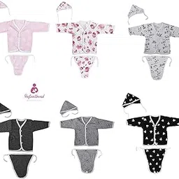 Infantbond Born Baby Daily Essential Cloths All In One Pack(Pack Of 18,0-3 Months,Colors & Designs May Vary),Multicolor-image-98