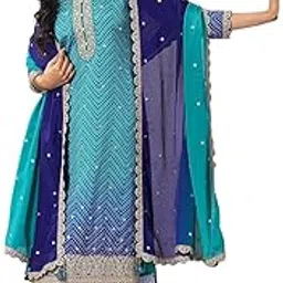 libas Womens Printed Chinon Straight Kurta With Palazzos and Dupatta-picture-50