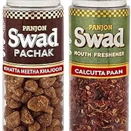 Panjon Swad Khatta Meetha Khajoor & Calcutta Paan (Mukhwas Mouth Fresheners) 2 Bottles, 230g-picture-22