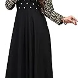 me gusta Women Fit and Flare Black Dress-picture-51