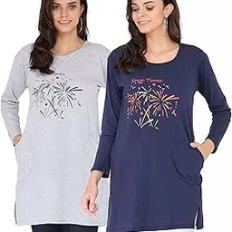 rravayki Women's Printed Long T-Shirt Full Sleeve-picture-31