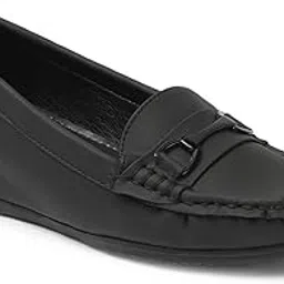 carlton london Women Comfortable and Stylish Flat Square Toe Slip On Fashion Loafer Shoes for Daily,Office, Casual and Formal Use image 1