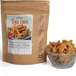 Evolve Snacks Ragi Chips | Guilt-Free Goodness | High in Fiber | Low in Sodium | Healthy Snack | Gluten-Free | Vacuum Cooked (Ragi chips, 200g)|-picture-15