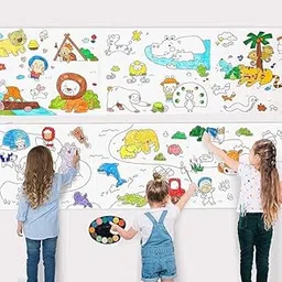 HealthyBee Drawing Colouring Roll Sheet for Kids Fun Large Poster Coloring scoll Colour Using Pencil Crayons-picture-15