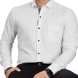 impresio Mens Solid Casual and Office Wear Formal Cotton Blend Shirt_IMP100-picture-23