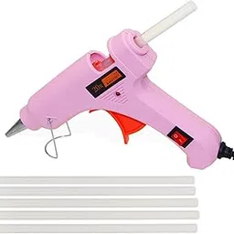 FADMAN HOT MELT GLUE GUN | OPERATING POWER 20 WATT | ON OFF SWITCH & INDICATOR | PINK MINI 5 STICKS-image-16
