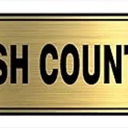 CASH COUNTER SIGN BOARD (30 * 10 CM) 3 MM BLACK ACRYLIC & GOLDEN WITH BLACK PLOTTED STICKER USED FOR HOSPITAL, HOTEL,SCHOOL ETC..,-picture-18