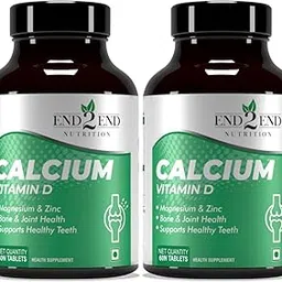 Calcium Tablets for Men and Women with Magnesium Zinc Vitamin D for complete bone health & Joint Support - 60x2 Tablets-picture-18