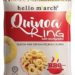 Hello M'arch Quinoa Ring With Multigrains BBQ Flavour 30g | Oven-baked | Cholesterol Free | No Preservative | No Colouring | No Artificial Flavouring| Healthy Snack with No MSG-picture-21