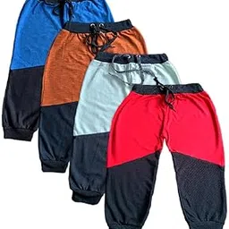 ruteen Cotton Pyjama Pants for Baby Boys and Baby Girls Regular Fit Track Pant (Multicolor Design) Pack of 4-picture-29