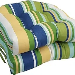 Blazing Needles 16-inch Rounded Back Tufted Outdoor Chair Cushion, 16 x 16, Mccoury Pool 2 Count-picture-45