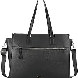 fastrack WorkEase Structured Laptop Tote | 15" Laptop Compatibility | Made with Faux-Leather for Durability | Workwear Bags for Women | College Bags with Laptop image 1