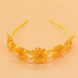 vinshbond Flower HairBand,Head Band/Hand Made Hair Band For Girls/Women Pack-01, Color_Yellow-picture-27