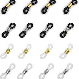 VIGHNESHWAR TRADERS 24 Pcs Eyeglasses Chain Ends Anti Slip Silicone Spring Rubber Connector Holder Retainer for Eyeglass Sunglasses Necklace Chain Adult Accessories-picture-32