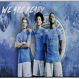 Man City Printed Mouse Pad Large Printed Premium Textured Waterproof Anti Skid Rubber Base for Desktop Laptop Gaming Professional. Pack of 1-picture-27