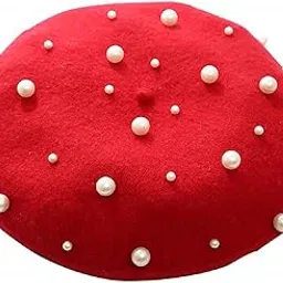 ventewa Swiss Winter Warm French Ski Cap Pearl Beret Hat Artist Lady Beanie Women-picture-21