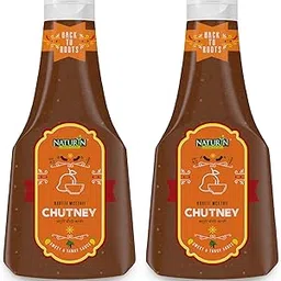 Naturin Khatti Meethi Chutney, Pack of 2 | Traditional Saunth Asian Spicy Sauce | Sweet & Tangy Imli Chutney | Indian Sonth Condiment for Dipping Made with Real Tamarind, 425x425gm-image-7