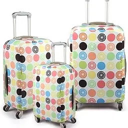 ORKA TRAVEL Lemon Theme Digital Printed Spandex Stretchable Fabric Combo 3 Peace Luggage Protector Cover only (Small 22", Medium 26", Large 30") (Suitcase Bag Not Included in This Product)-picture-27