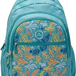 caprese Xenia School Laptop Backpack | Backpack for Women | Turquoise (Large)-picture-31