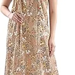 av2 Women Printed Cotton Nightwear Nighty Maxi 7104-picture-39