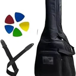 Nylon 39 Inches to 42 Inches Guitar Bag with Guitar Strap Belt & Guitar Picks for 38, 39, 40, 41 inch Guitar Cover Gig Bag, Black-picture-23