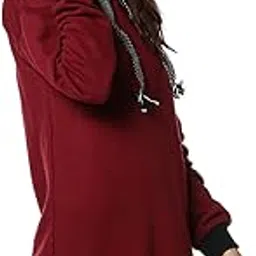 campus sutra Women's Sweatshirt With Hooded Regular Fit For Casual Wear | Cotton Blend Fabric | Hoodie Sweatshirt Crafted With Comfort Fit And High Performance For Everyday Wear-picture-16