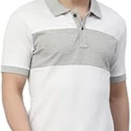 kalt Men Half Sleeves Polo Neck Cotton Blend Dual Colour T-Shirt-picture-16