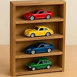 NOLAKH Wooden Display Shelf with 4 Tiers, Oak Storage Unit for Toy Cars, Collectibles, Wall Mount or Tabletop, Natural Wood Finish 10CM 20CM 5CM (Color NO ONLY NECURAL Wood)-image-39